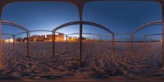 Le Pouliguen - plage nuit - structures tentes