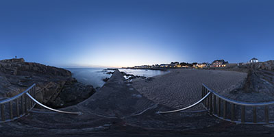 Batz-sur-Mer, plage et jetée Saint-Michel, de nuit...
